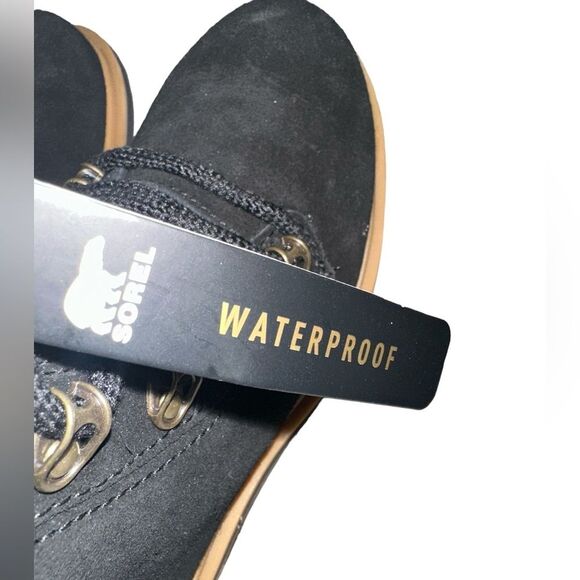 Sorel Lennox Lace Up - Boots - Black - Women's - Size 6. Black suede waterproof - Picture 7 of 11